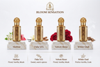 SAAQII Bloom Sensation Luxury Floral Attar Combo Set- Long-Lasting Fresh Fragrance for Men & Women (100ml)